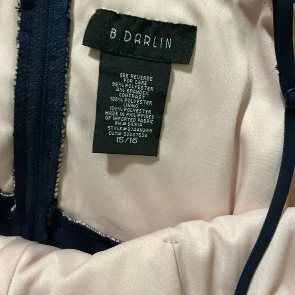 Navy‎ Lace Overlay Dress - Picture 10 of 13